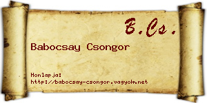 Babocsay Csongor névjegykártya